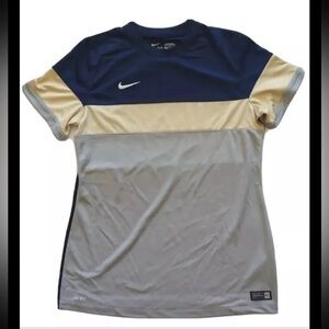 Nike DRI-FIT Boy's Blues & Gray Sports T Shirt Size Large Short Sleeve Logo NEW